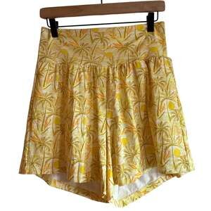 NWT HALARA Yellow Palm Tree 2-in-1 Hawaii Shorts, Size Large